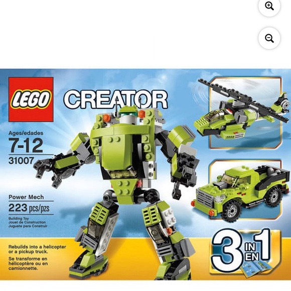 LEGO Creator 31007 Power Mech NEW! 3-in-1 Helicopter Pickup Truck Lime Green - Picture 2 of 10